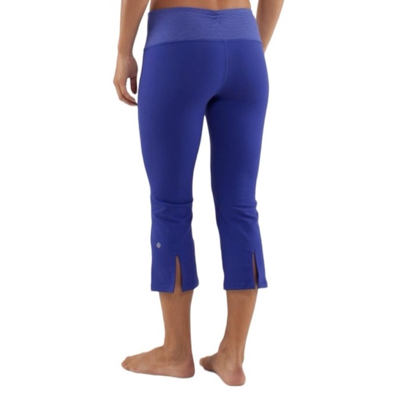 Lululemon Athleta Gather and Crow Cropped Leggings in Tonka Stripe Size 4 - Picture 3 of 13